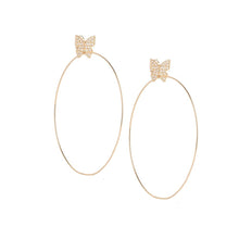 Load image into Gallery viewer, Butterfly Signature 4″ Clip-On Earrings-Gold
