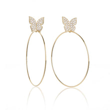 Load image into Gallery viewer, Butterfly Signature 2″ Earrings-Gold
