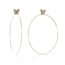 Load image into Gallery viewer, Butterfly Signature 4″ Earrings-Gold
