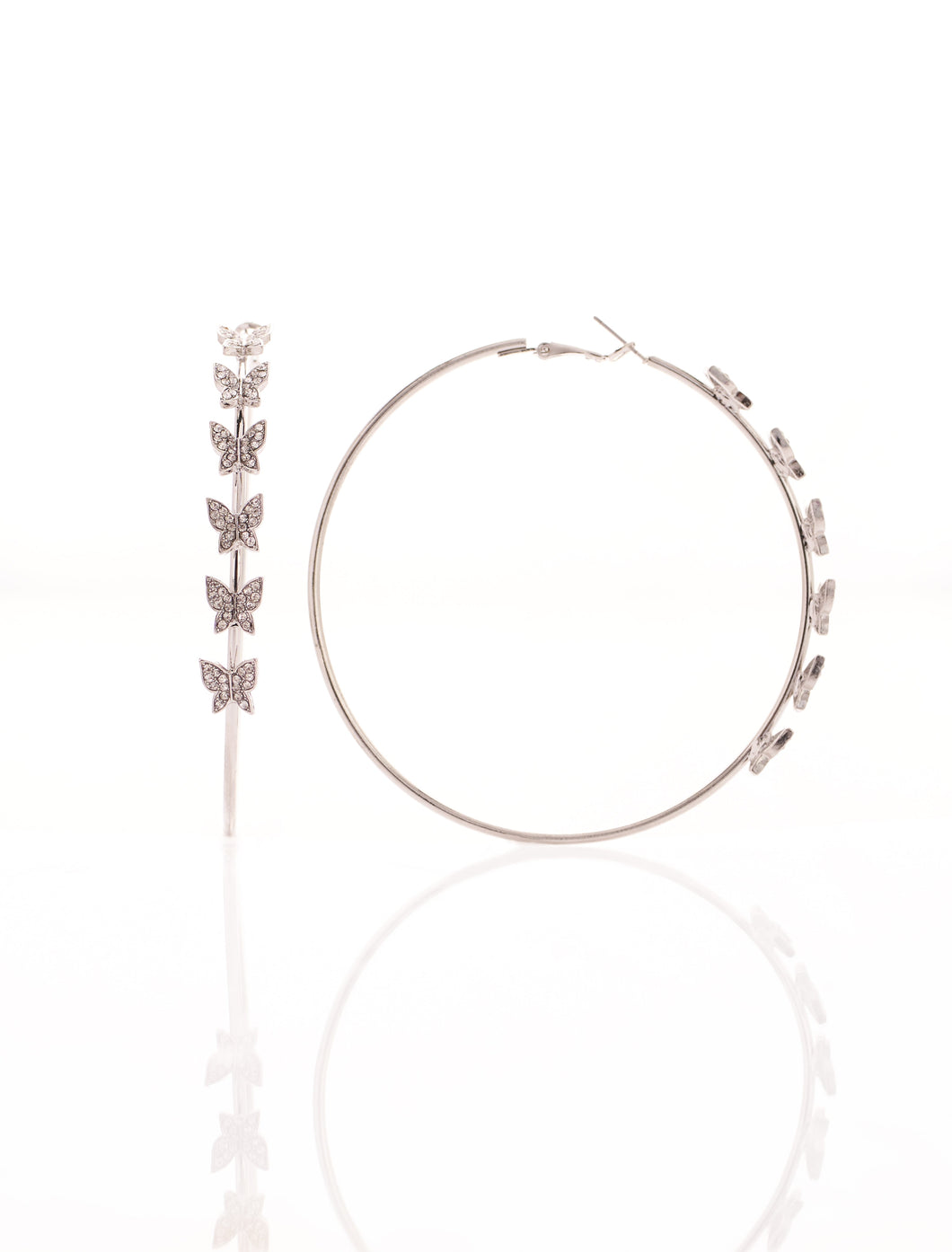 Mariposa Signature Hoop in Silver